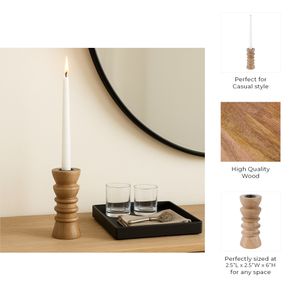 BREEVIEW TAN CANDLE HOLDER 6 (IN) 10