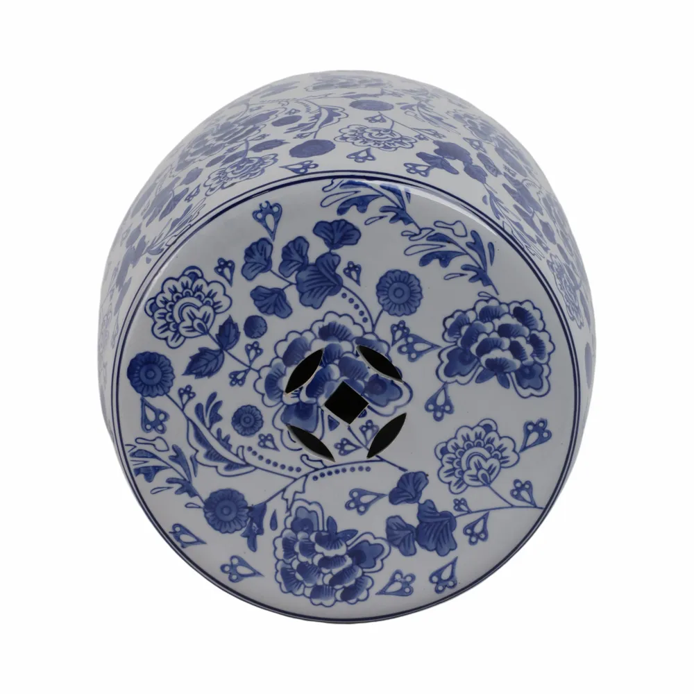 PEYTONWELL BLUE GARDEN STOOL 18 (IN)