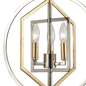 Geosphere 15'' Wide 3-Light Chandelier - Polished Nickel 3