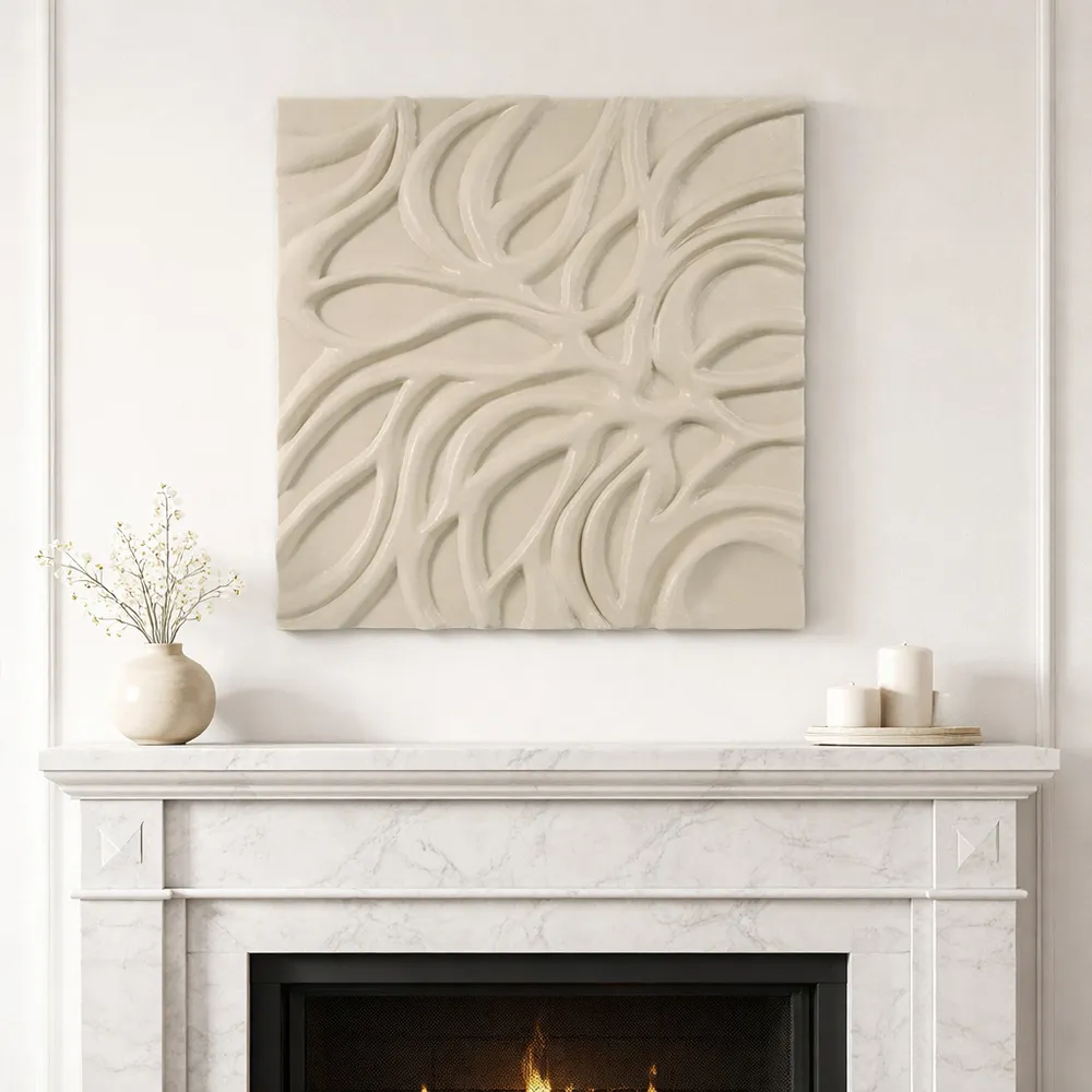 DECKERMOOR IVORY WALL SCULPTURE 36 (IN)