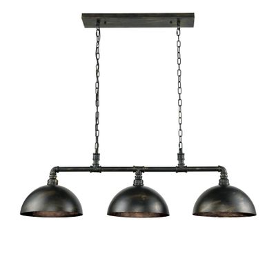 Mulvaney 49″ Wide 3-Light Linear Chandelier - Black