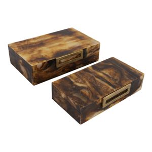BYRONFIELD SET OF 2 BROWN BOXES 3 (IN) 5