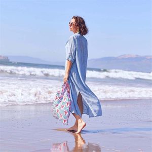 Lobster Waves blu Reusable Shopping Bag 6