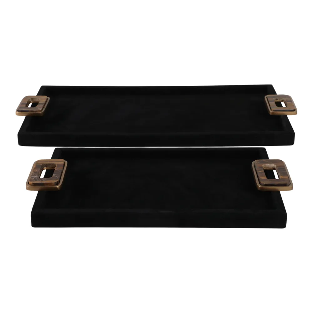 SAMSONFORD SET OF 2 BLACK TRAY 1 (IN)