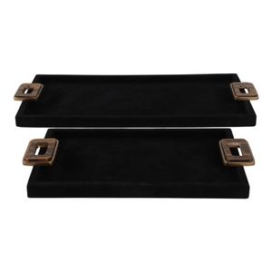 SAMSONFORD SET OF 2 BLACK TRAY 1 (IN) 1