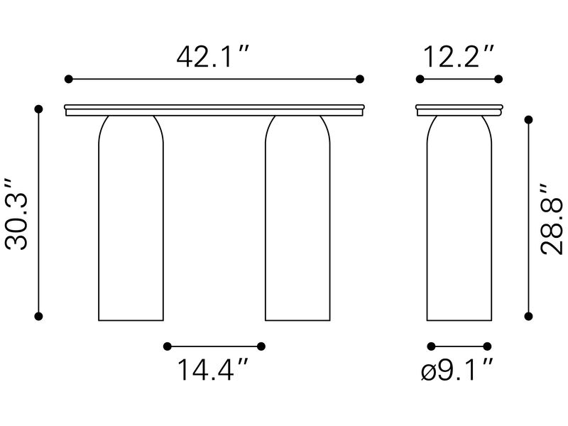 Luxor Console Table Multicolor 11