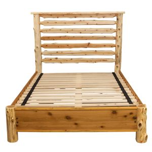 Headwaters Bed with Dimensional Cedar Rail System - Single - Coffee 5