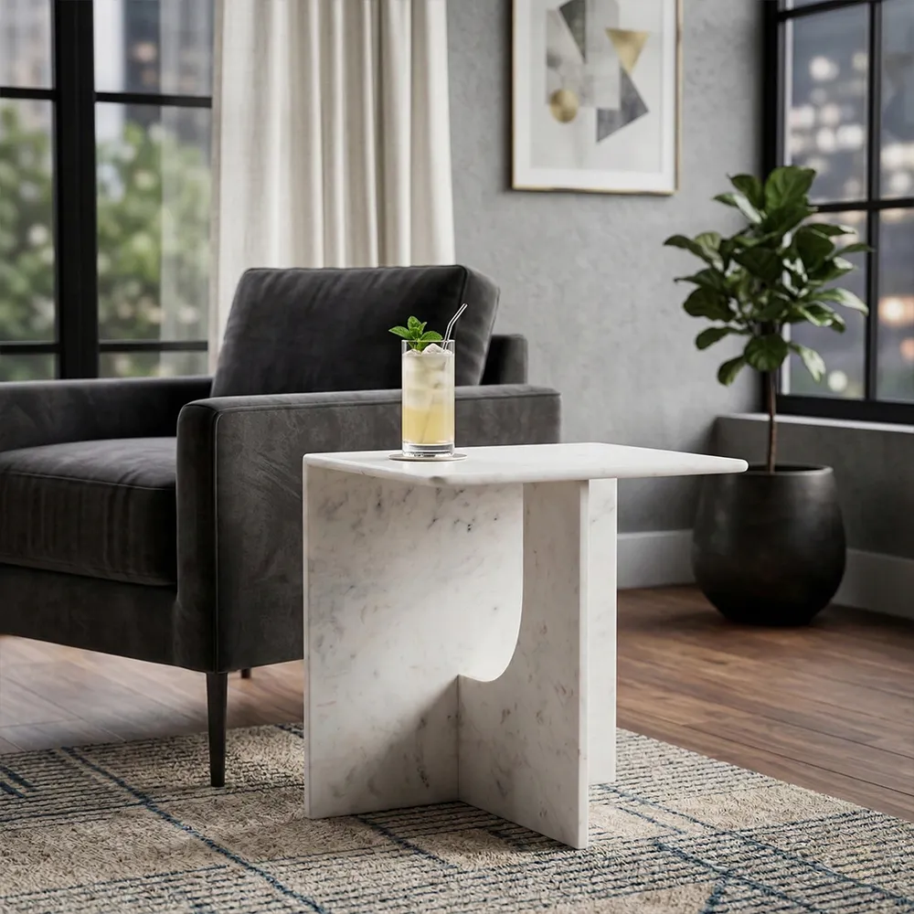 JENSENSIDE WHITE TABLE 20 (IN)