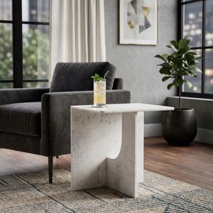 JENSENSIDE WHITE TABLE 20 (IN) 11
