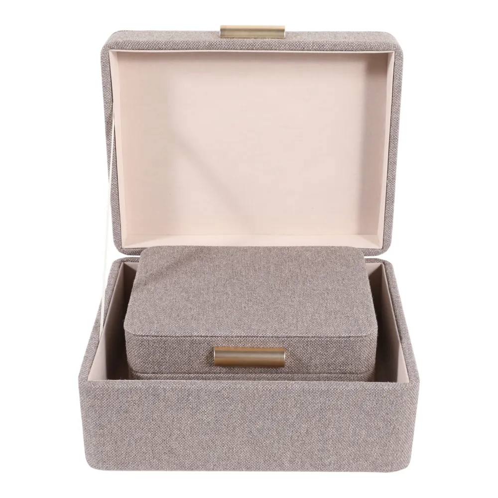 EVERTONPORT SET OF 2 BROWN BOXES 4 (IN)