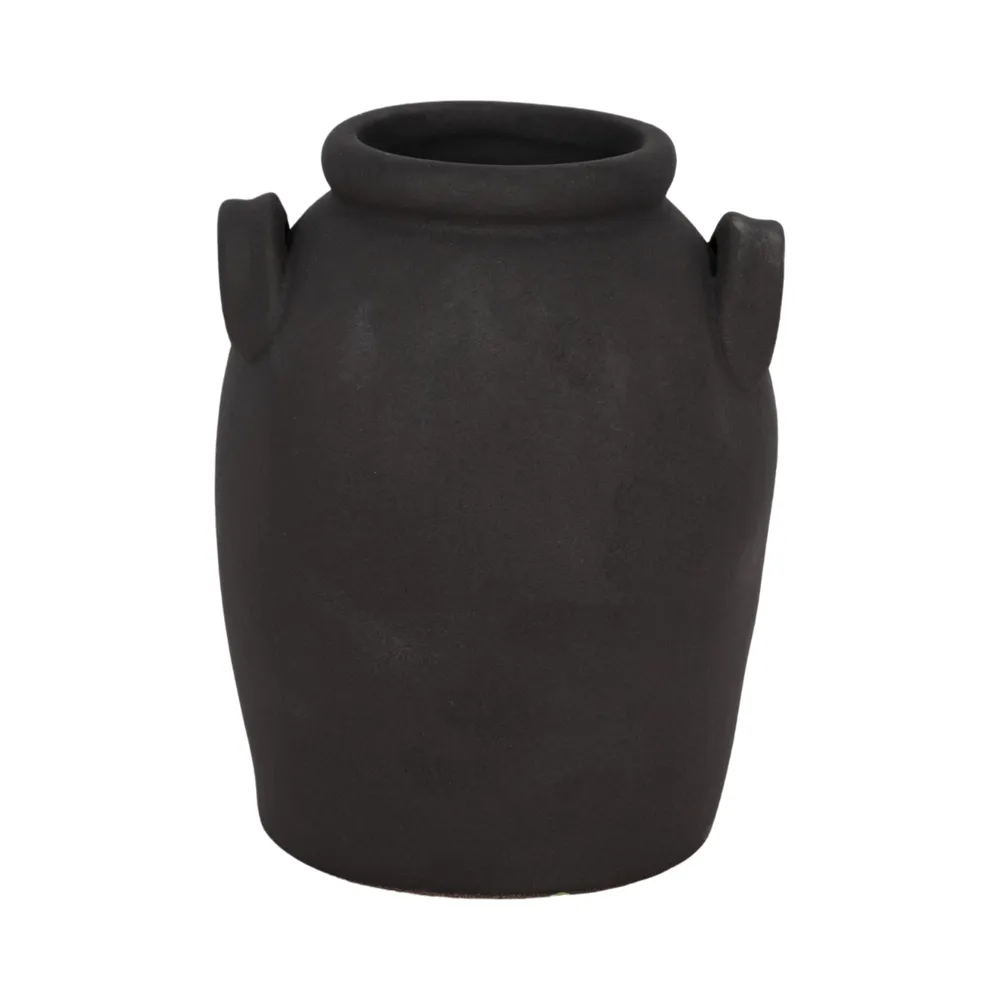 GLOVERMILL BLACK VASE 7 (IN)