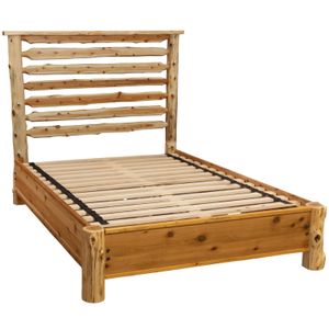 Headwaters Bed with Dimensional Cedar Rail System - Single - Coffee 3