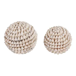 BREERIDGE SET OF 2 IVORY ORBS 5 (IN) 6