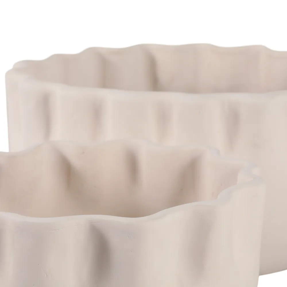 GARFIELDMORE SET OF 2 WHITE PLANTER 7 (IN)