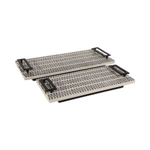 COREYGROVE SET OF 2 BLACK TRAY 3 (IN) 3