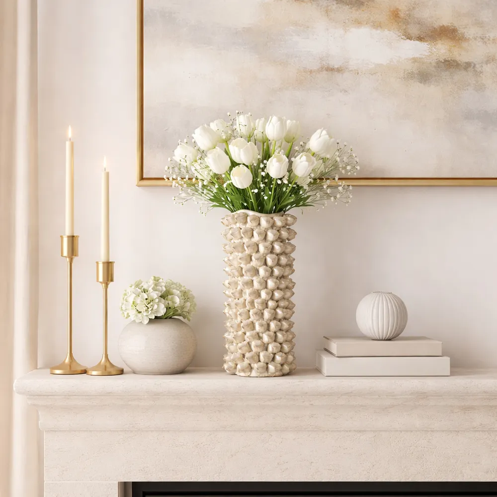 TATEOAK CREAM VASE 13 (IN)