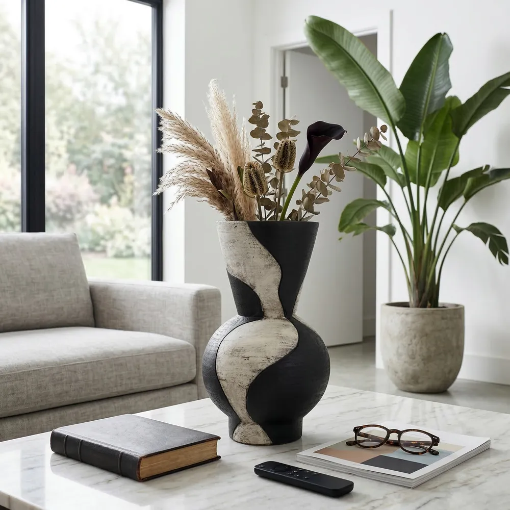 BLAIRRUN WHITE VASE 18 (IN)