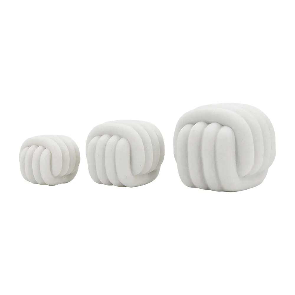 BARNETRIDGE SET OF 3 WHITE DECOR 5 (IN)