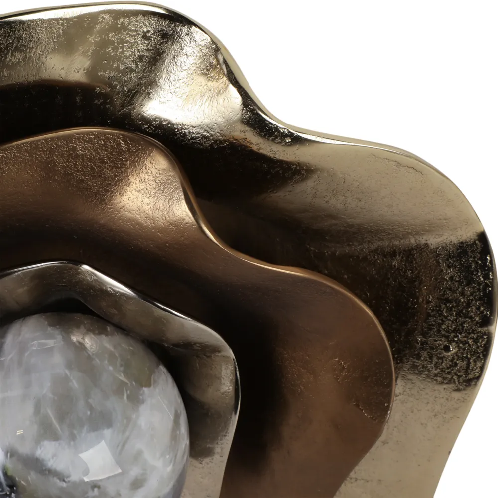 GAVINMORE SET OF 3 GOLD WALL FLOWERS 16 (IN)