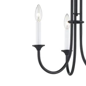 Meadowview 18'' Wide 3-Light Chandelier - Matte Black 5