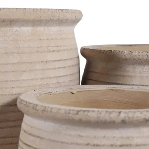 LUTHERHOLM SET OF 3 BROWN PLANTER 8 (IN) 7