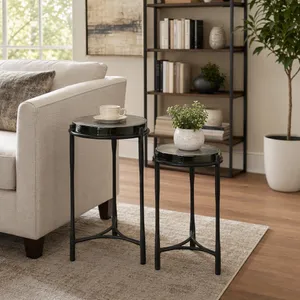 EDGARWIND SET OF 2 GRAY TABLE 26 (IN) 11