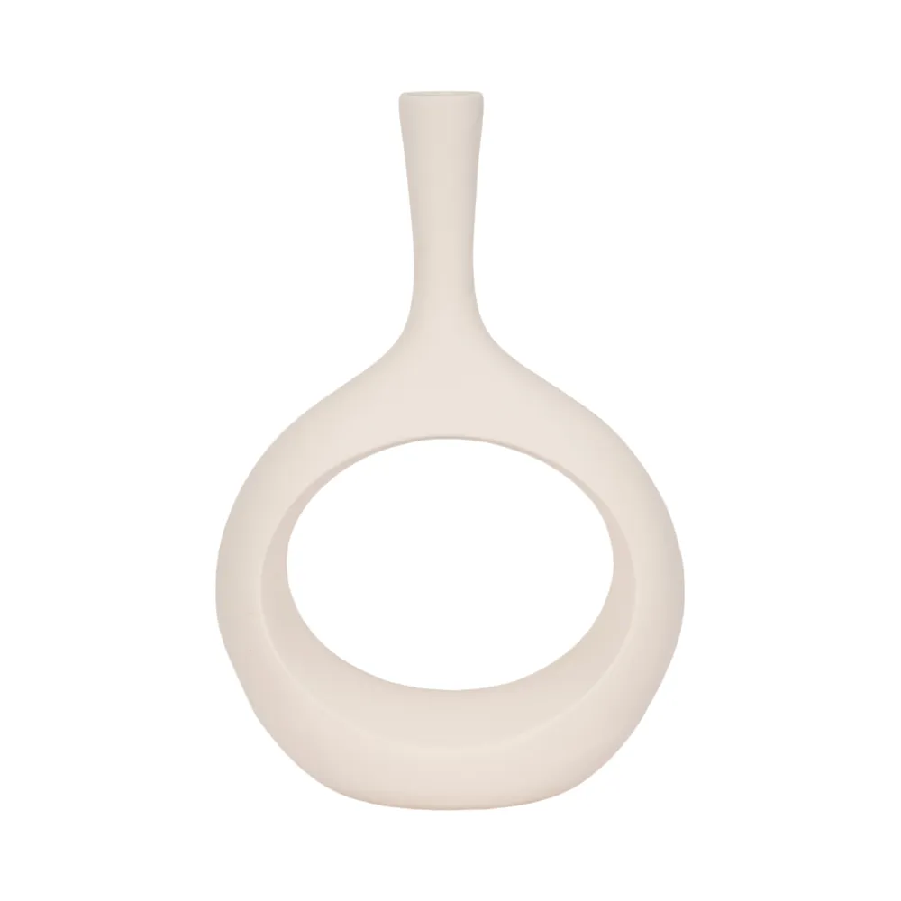 HALSEYOAK WHITE VASE 24 (IN)