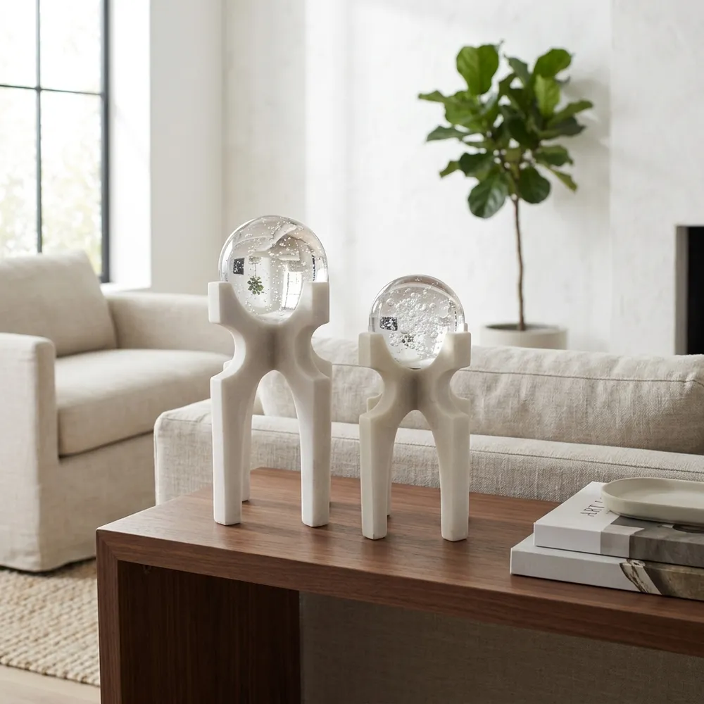 DASHCROSS SET OF 2 WHITE DECOR 13 (IN)