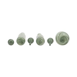 HARSTONRIDGE SET OF 3 GREEN GLASS VASES 19 (IN) 9