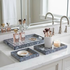 MASONTON SET OF 3 BLUE TRAY 2 (IN) 11