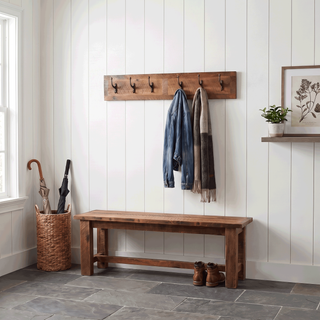 Barnwood Wall Coat Rack - 36-inch with 6 Pegs