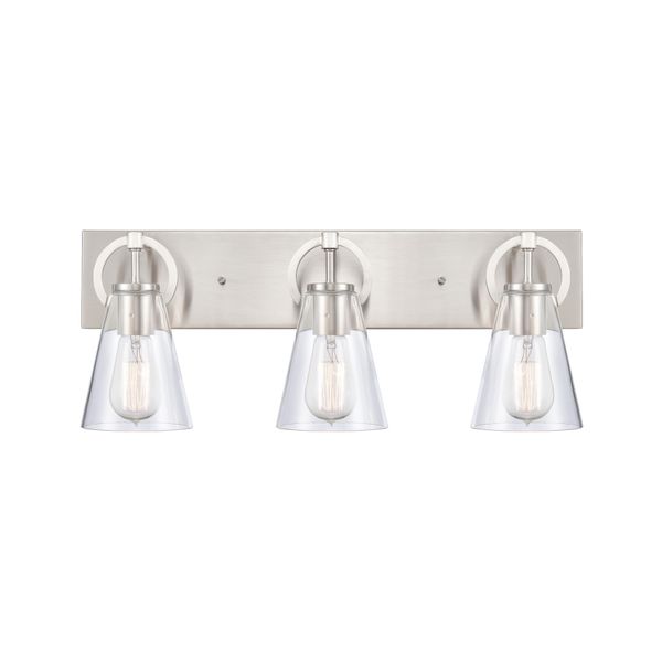 Harnell 23" Wide 3-Light Vanity Light - Brushed Nickel