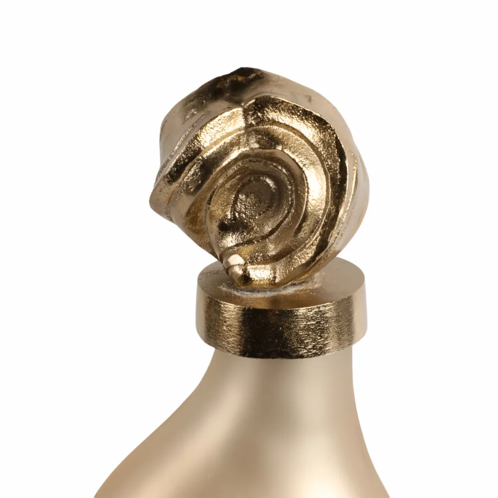 BAKERSHAW GOLD GLASS VASE 18 (IN)