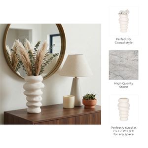 DUTTONMORE WHITE VASE 12 (IN) 9