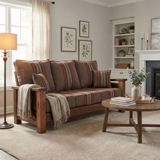 Barnwood Sofa - Customer Material- Seat:  Fabric TBD; Backrest:  Fabric TBD