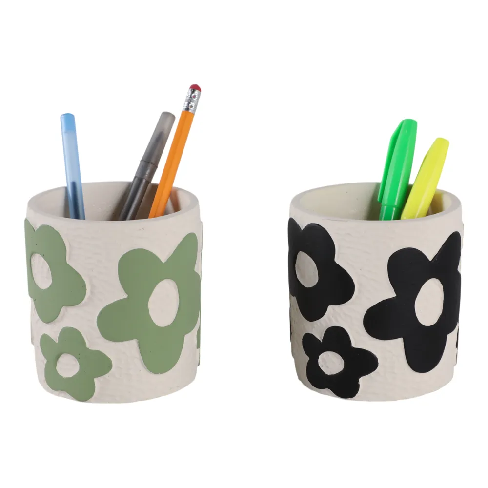 NILEHOLM SET OF 2 WHITE PENCIL CUP 4 (IN)