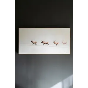 Framed Elk Painting 1