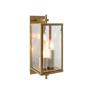 Back Bay 16.75'' High 3-Light Outdoor Sconce - Aged Brass 1
