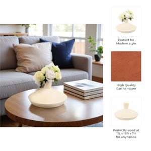 FELIXWAY WHITE VASE 7 (IN) 10