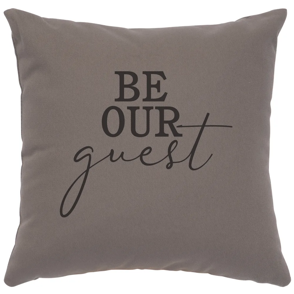 Image Pillow - Be Our Guest - Cotton Chrome