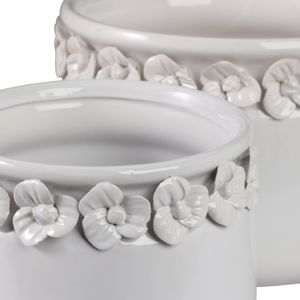 CROSBYGROVE SET OF 2 WHITE PLANTER 7 (IN) 6