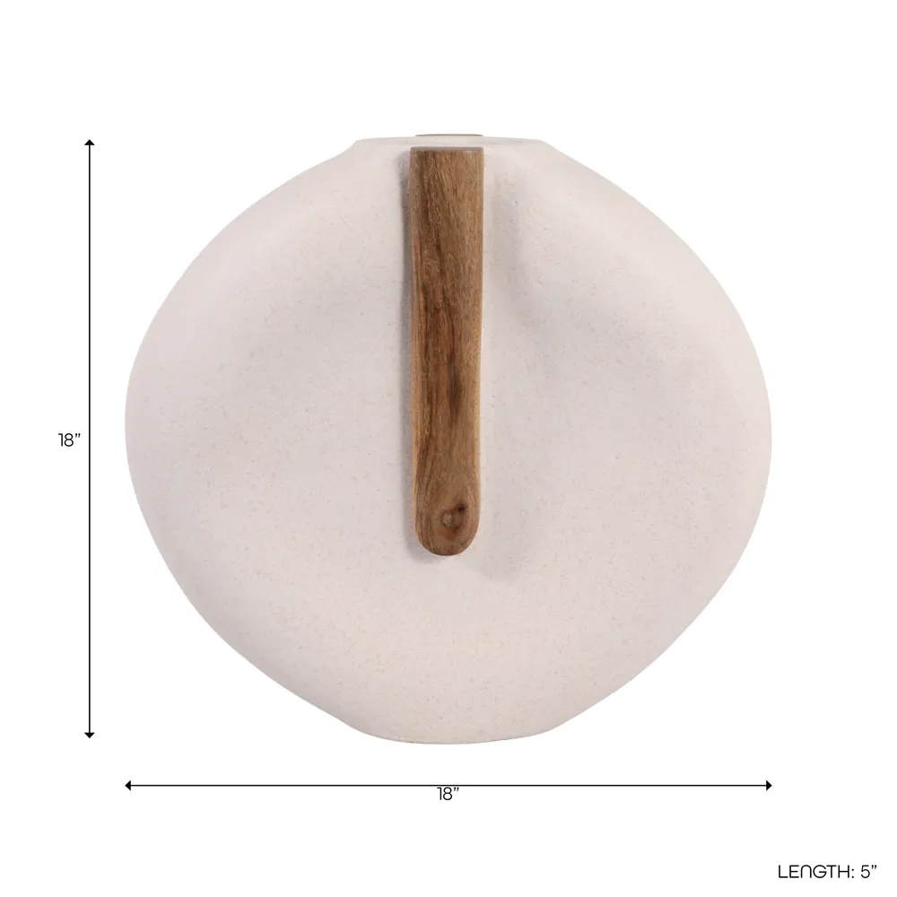FINTONSIDE WHITE VASE 18 (IN)