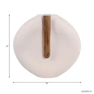 FINTONSIDE WHITE VASE 18 (IN) 9