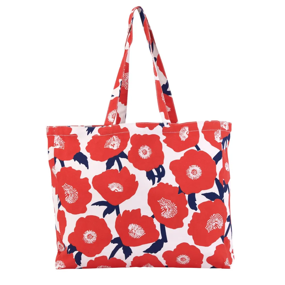 Poppies Little Shopper Canvas Tote Bag