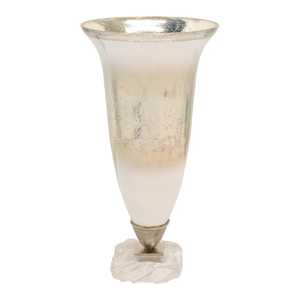 DAMIENVIEW SILVER GLASS VASE 18 (IN)