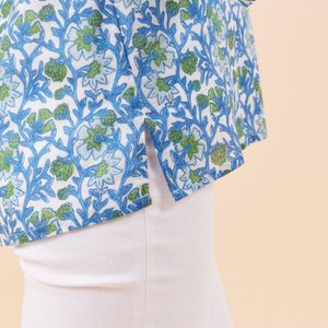 Isabella Blue Cotton Kurta 4