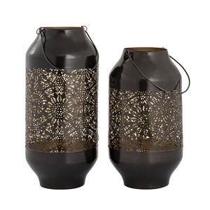 Culler Lantern - Set of 2 Gloss Black 1