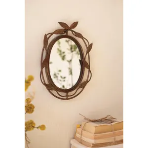 Forged-Iron Vine Framed Mirror 1