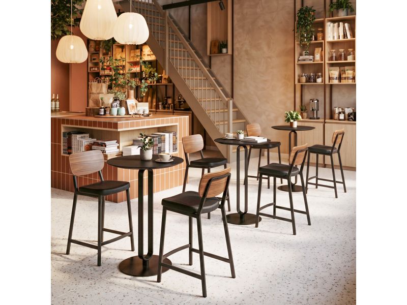Ardenne Counter Stool Black & Brown 2