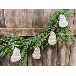 78in Garland with 12 Snowman Shaped Ornaments 1